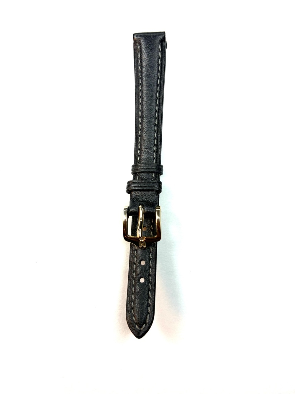 Hirsch Camelgrain Leather Watch Strap - Black 12mm NWT
